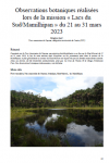 Observations botaniques réalisées lors de la mission « Lacs du Sud/Mamilhipan » du 21 au 31 mars 2023